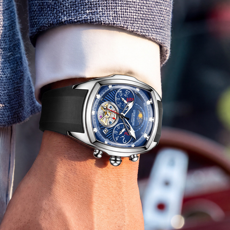 Tourbillon Movement Watch - Мужские роскошные кварцевые часы с двумя