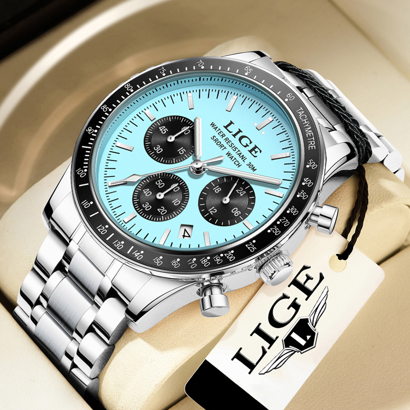 Luxury Watch Holder For Men - Мужские часы LIGE, топ-бренд, роскошные, новые,