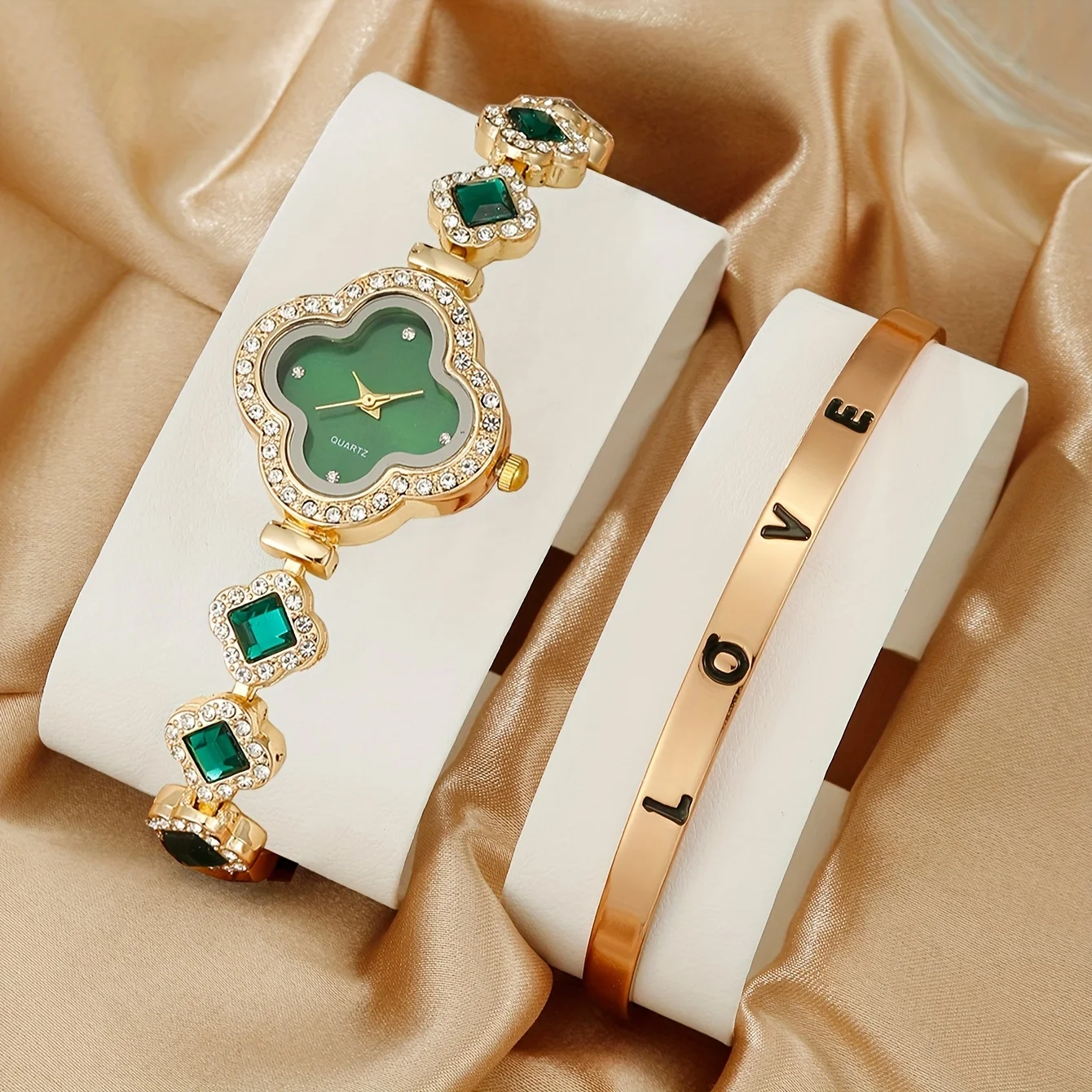 Luxury Watch Gift For Her - 2 шт./комплект, женские кварцевые часы с