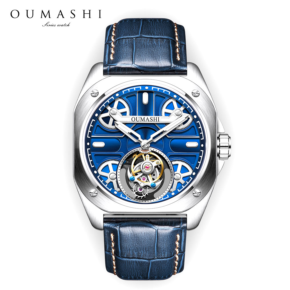 Tourbillon Movement Watch - Роскошные мужские часы 41 мм с
