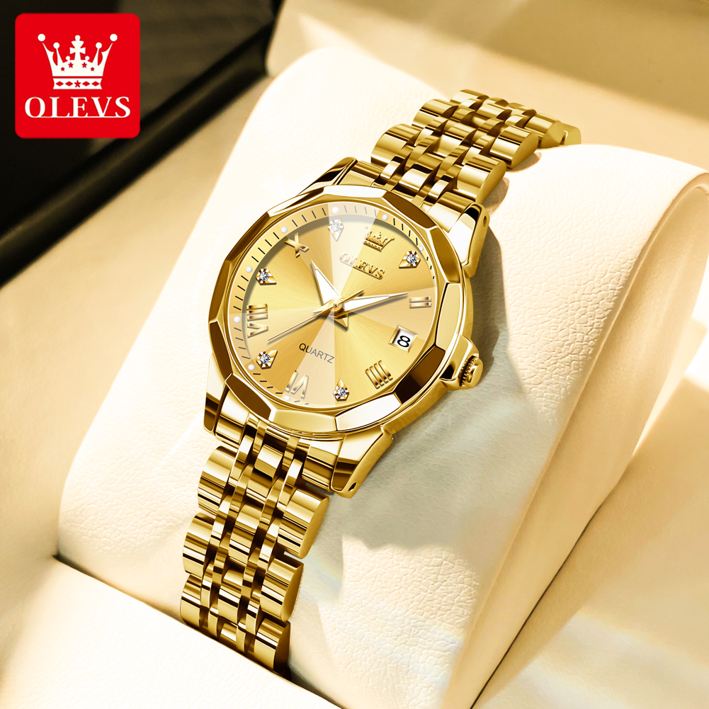 Luxury Watch Girl - OLEVS модные золотые часы для женщин,