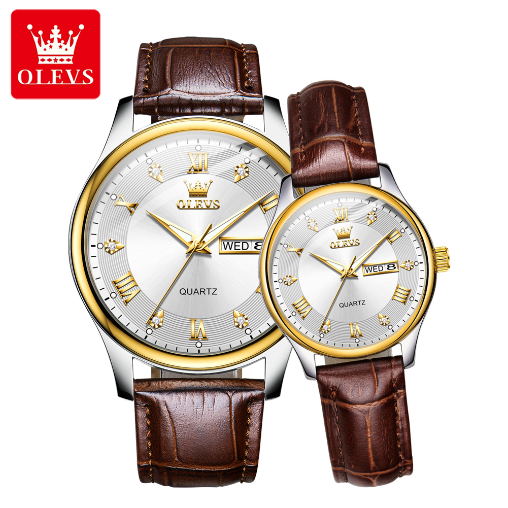 Luxury Watch Gift For Her - Часы OLEVS для пар, элитные брендовые