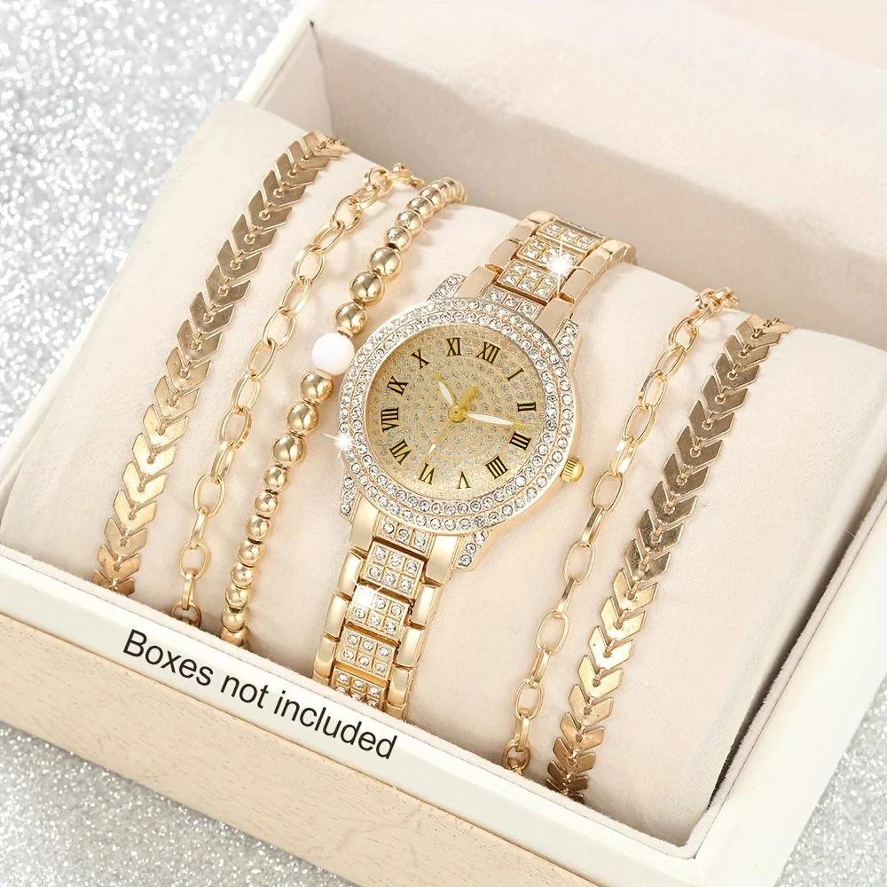 Luxury Watch Gift For Her - 6 шт./компл. женские роскошные кварцевые часы
