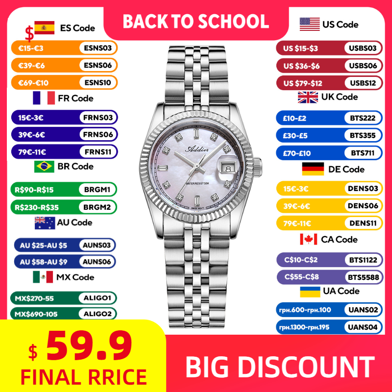 Luxury Watch Usa - ADDIES 585 Кварцевые женские часы с