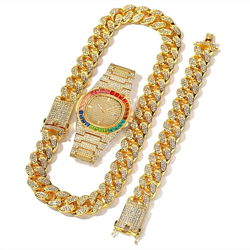 Luxury Watch Miami - Набор из 3 предметов: часы, ожерелье