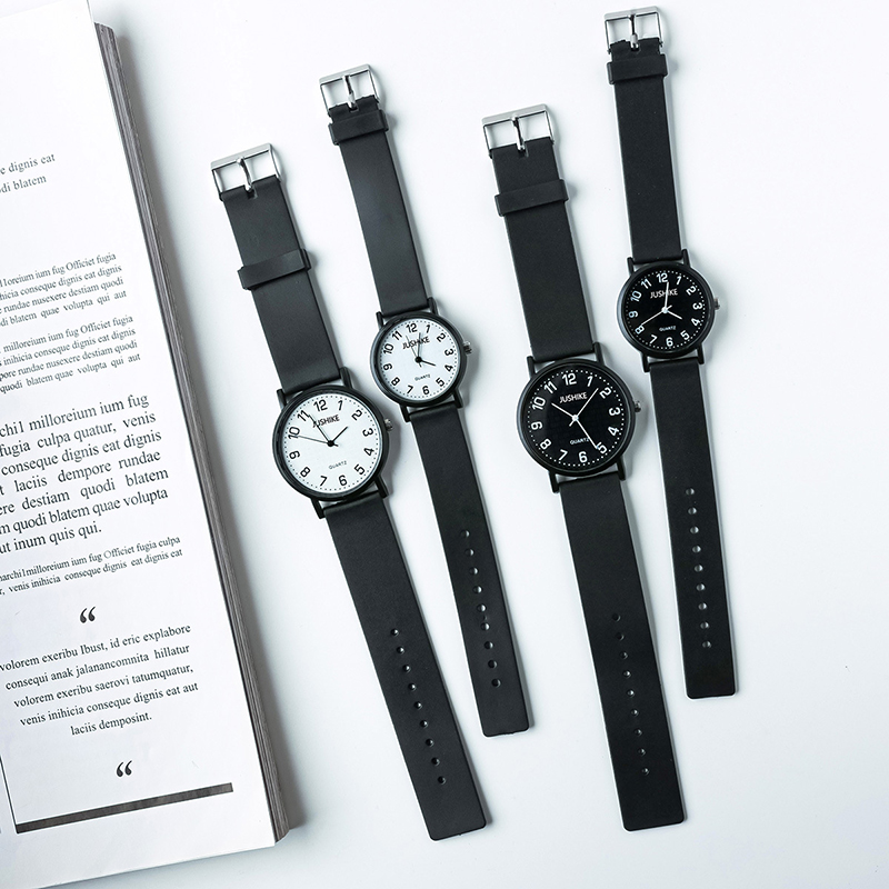 Luxury Watch Girl - Простые черные часы, кварцевые часы для