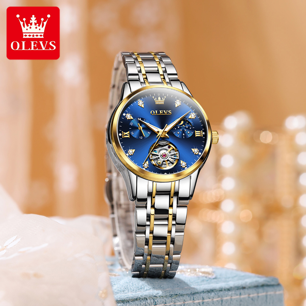 Женские часы OLEVS, роскошные  – обзор и цена Tourbillon Movement Watch