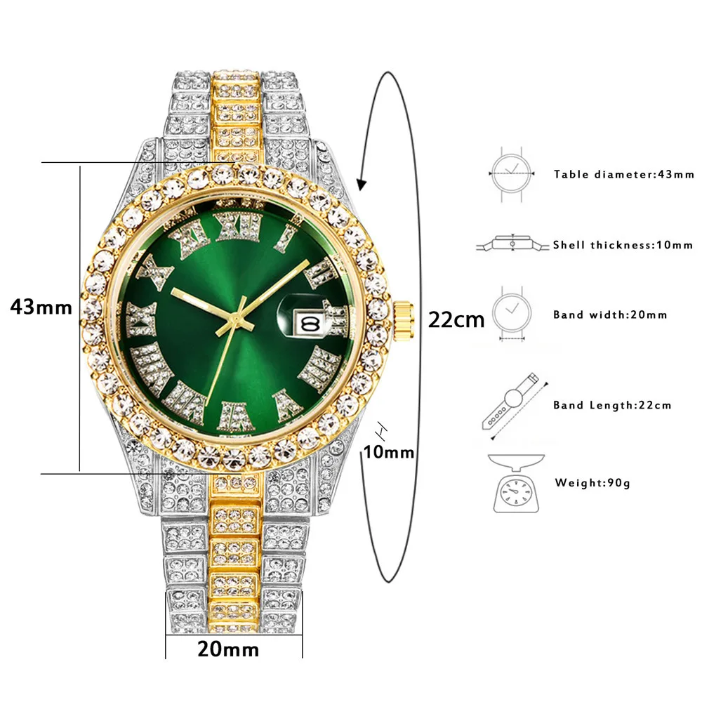 Полный браслет Iced Out Мужчин – обзор и цена Luxury Watch Miami