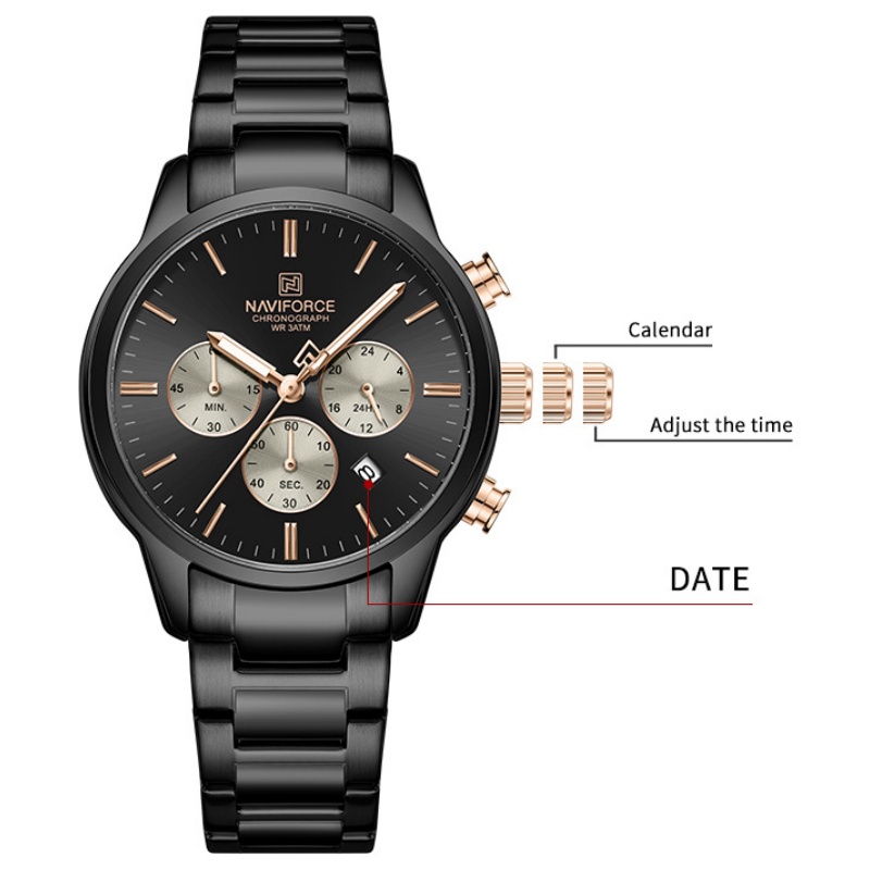 Мужские кварцевые часы-хроногр – обзор и цена Luxury Watch And Bracelet