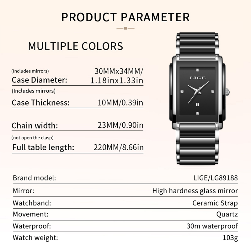 LIGE новые роскошные женские ч – обзор и цена Luxury Watch Gift Box