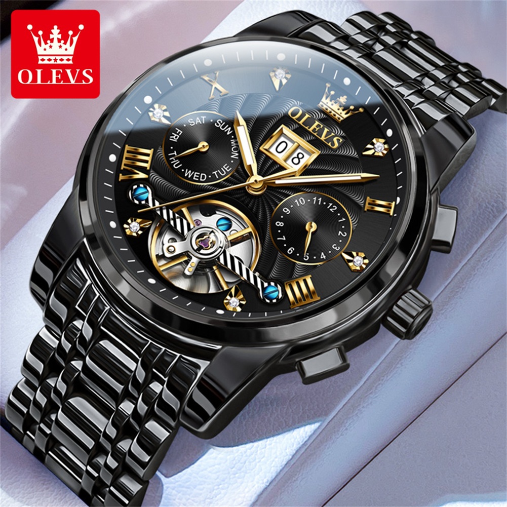 Классические мужские часы OLEV – обзор и цена Tourbillon Movement Watch