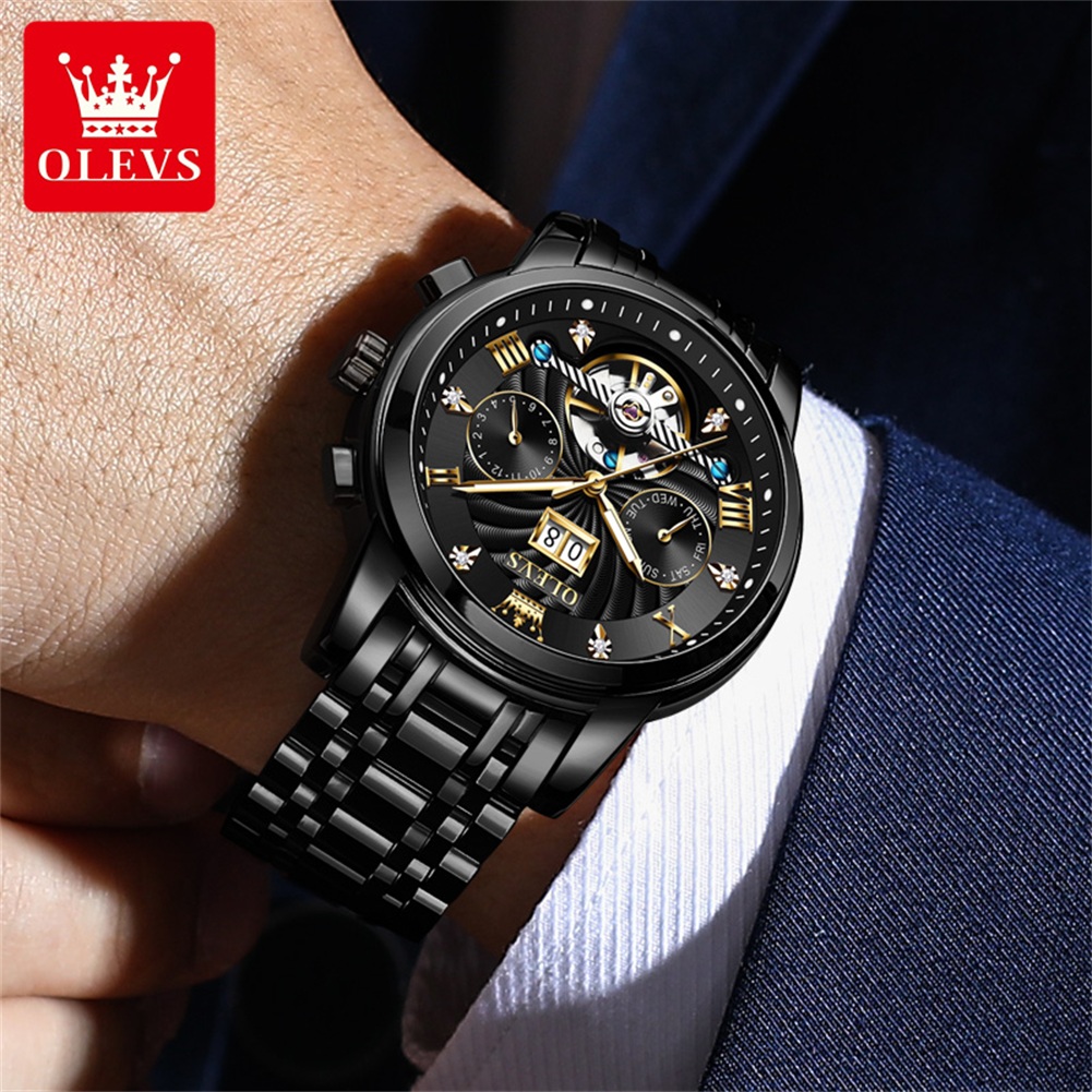 Классические мужские часы OLEV – обзор и цена Tourbillon Movement Watch