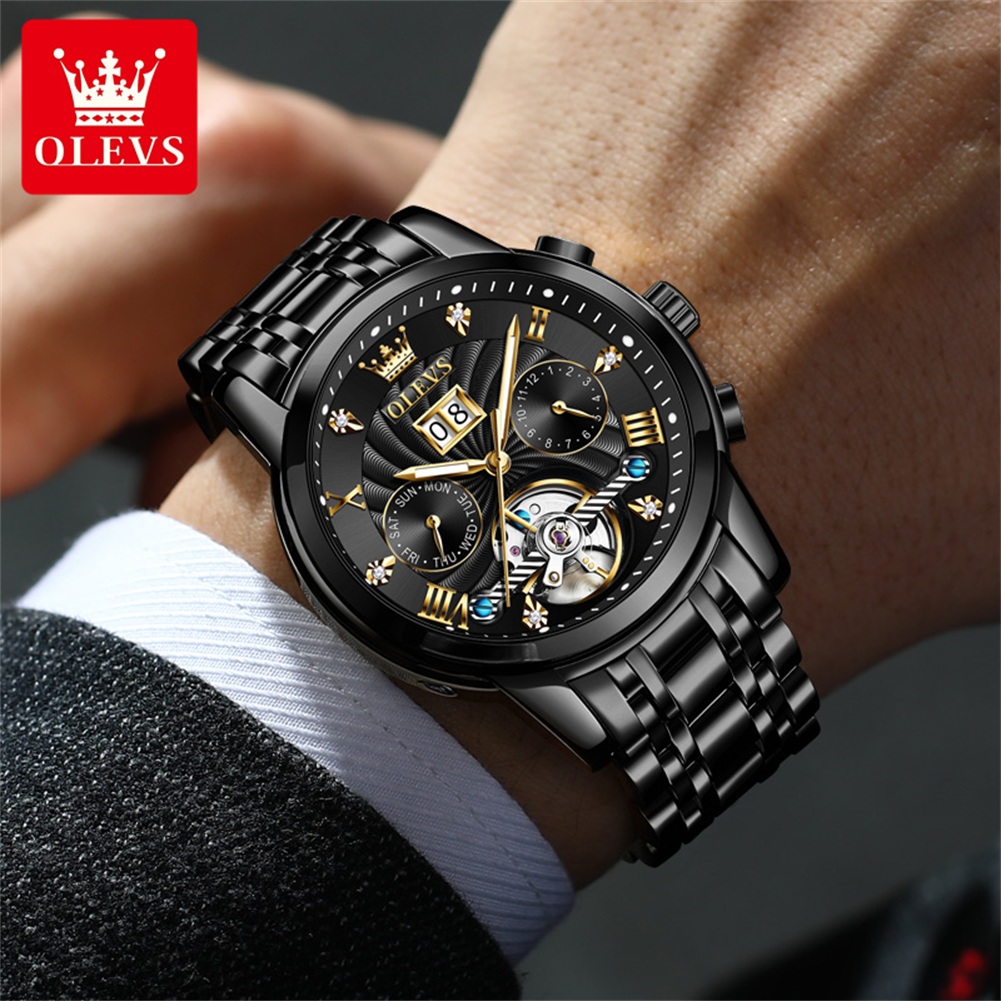 Классические мужские часы OLEV – обзор и цена Tourbillon Movement Watch