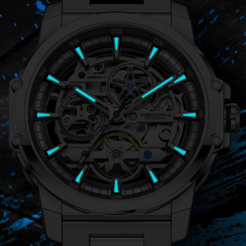 ABORNI 9039 уникальный дизайн  – обзор и цена Tourbillon Movement Watch