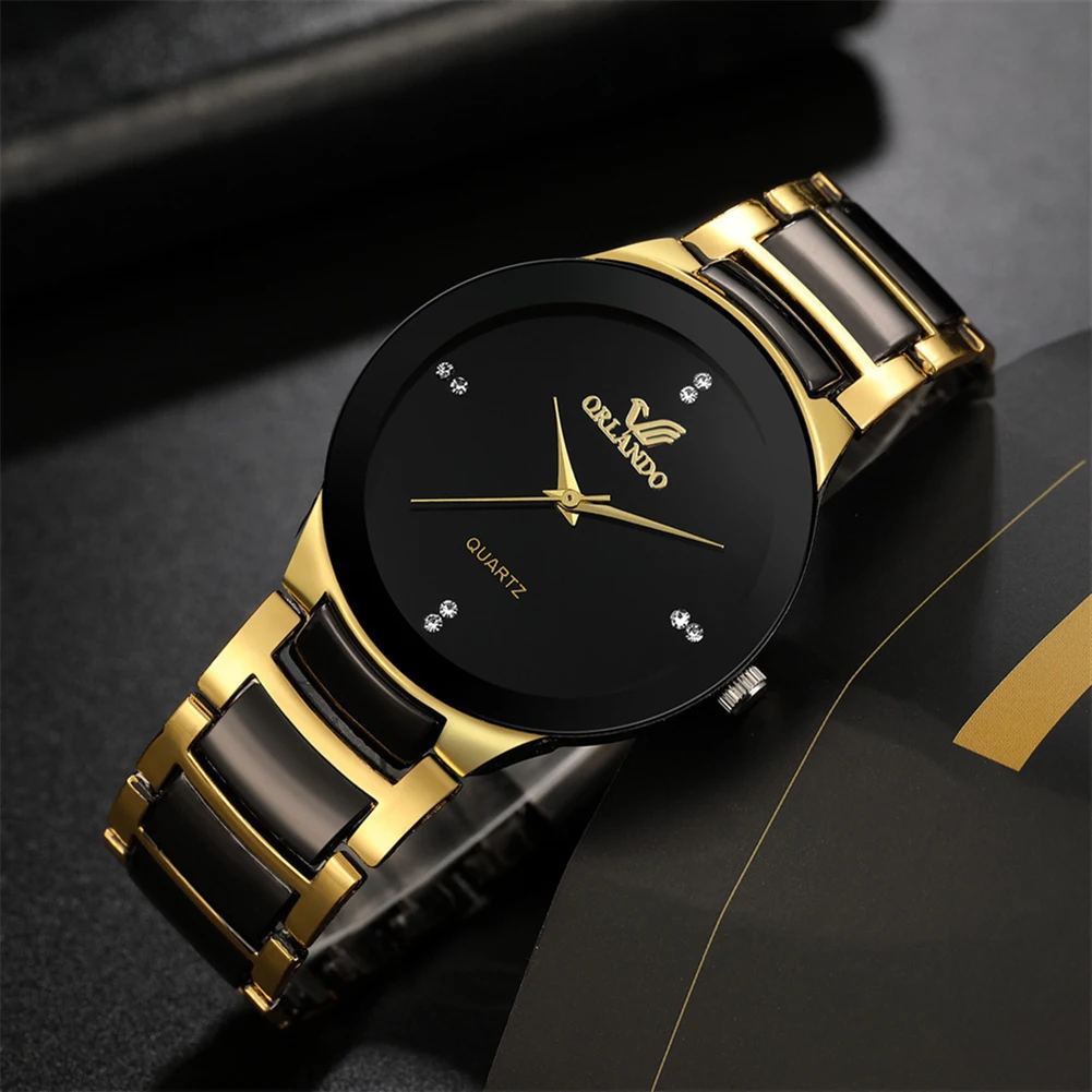 2024, мужские часы, модные ква – обзор и цена Luxury Watch Gold And Black
