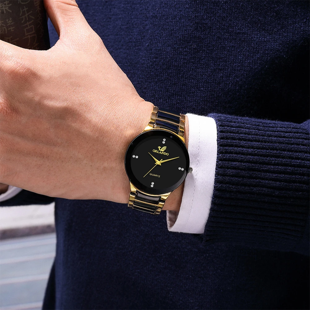 2024, мужские часы, модные ква – обзор и цена Luxury Watch Gold And Black
