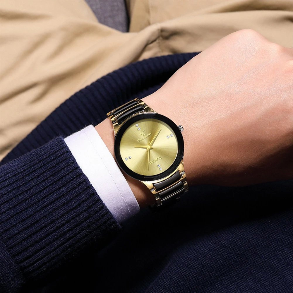 2024, мужские часы, модные ква – обзор и цена Luxury Watch Gold And Black