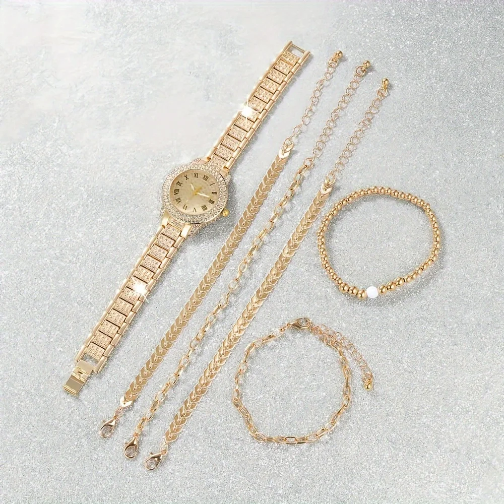 6 шт./компл. женские роскошные – обзор и цена Luxury Watch Gift For Her