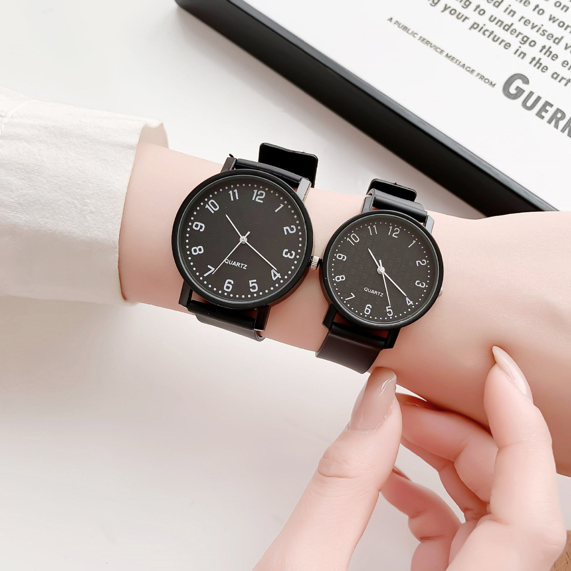 Простые черные часы, кварцевые – обзор и цена Luxury Watch Girl