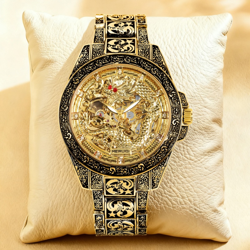 Мужские желтые механические ча – обзор и цена Tourbillon Movement Watch