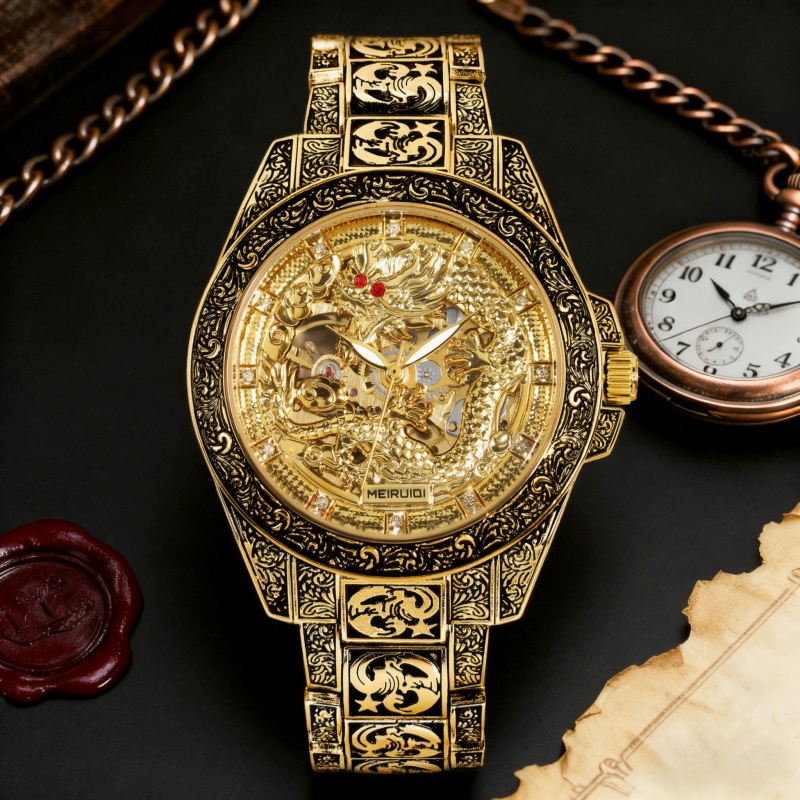 Мужские желтые механические ча – обзор и цена Tourbillon Movement Watch
